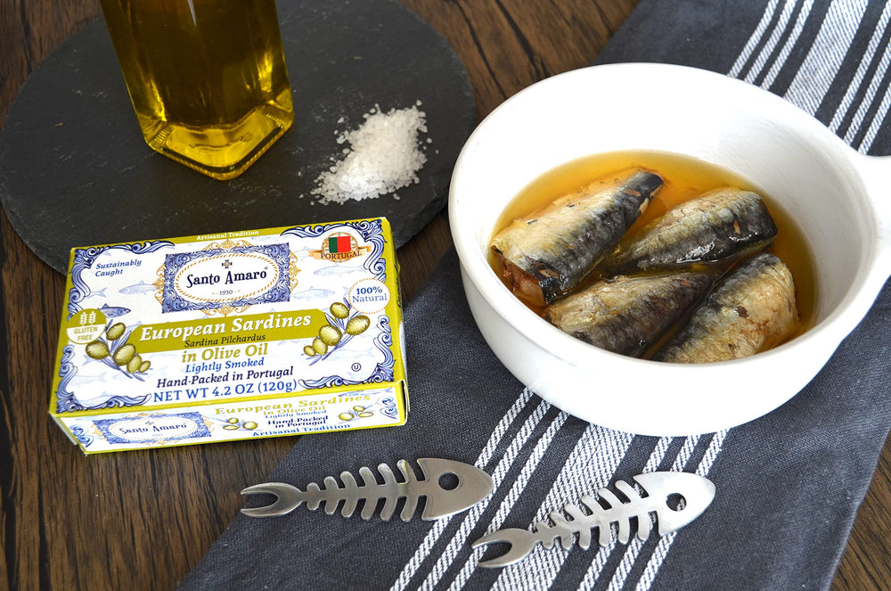 Santo Amaro sardines on toast plated as quick nutritious snack