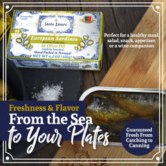 Santo Amaro sardines served on crostini with herbs, ideal appetizer flavor pairing