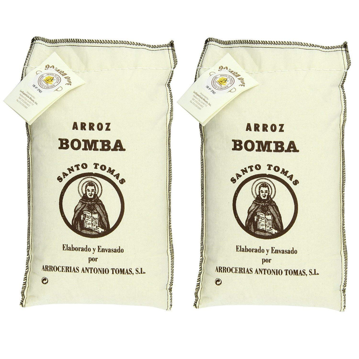 Santo Tomas front packaging burlap sack shows authentic rice and convenience