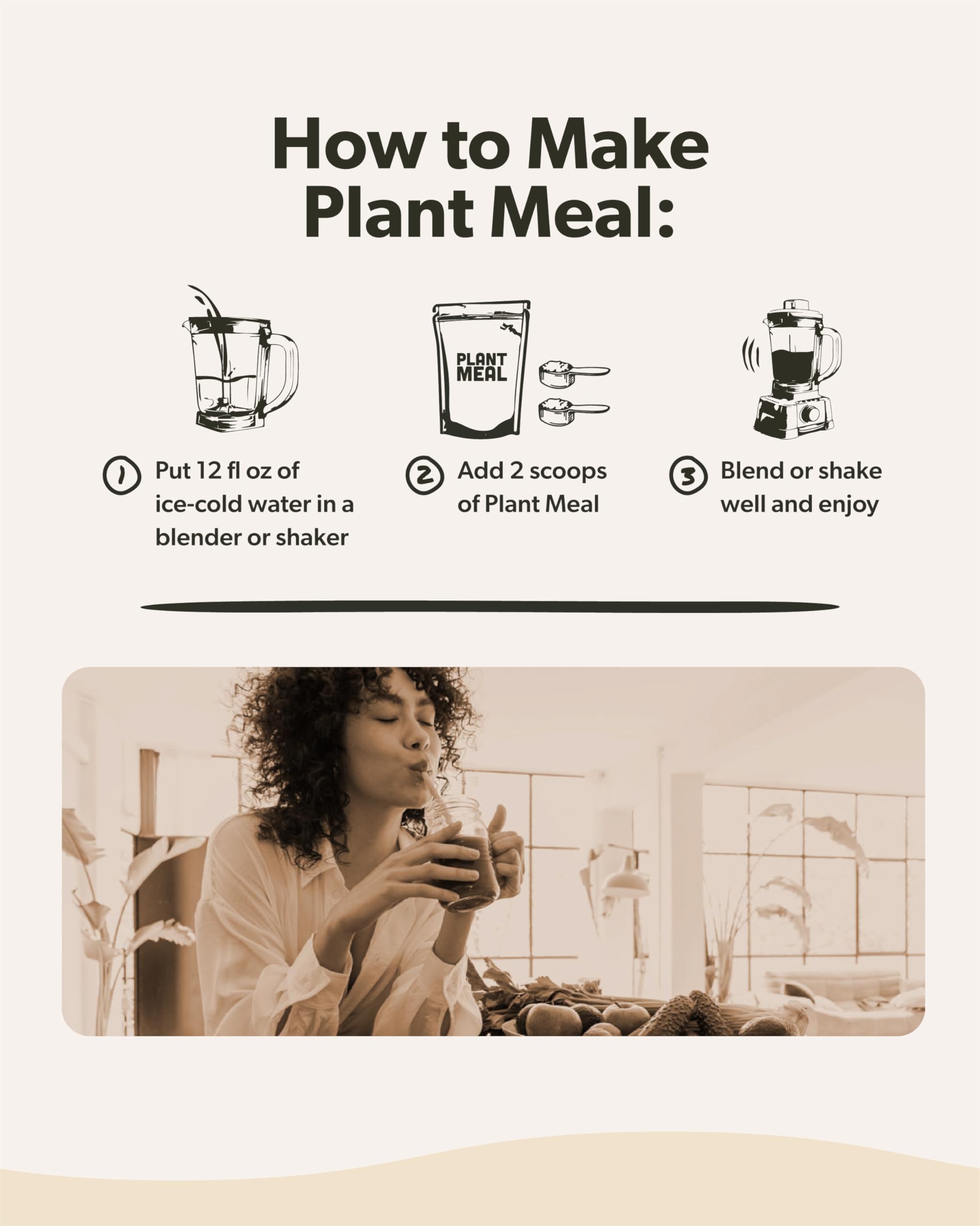sapling shake on breakfast table portraying on-the-go nutrition