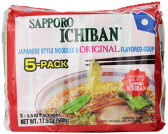 Sapporo Ichiban front packaging showing six-pack for pantry convenience