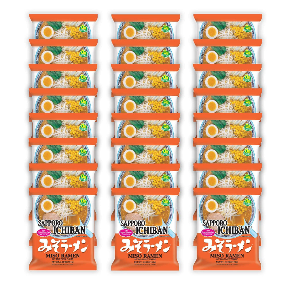 Sapporo Ichiban front packaging showing product and serving suggestion, quick meal appeal