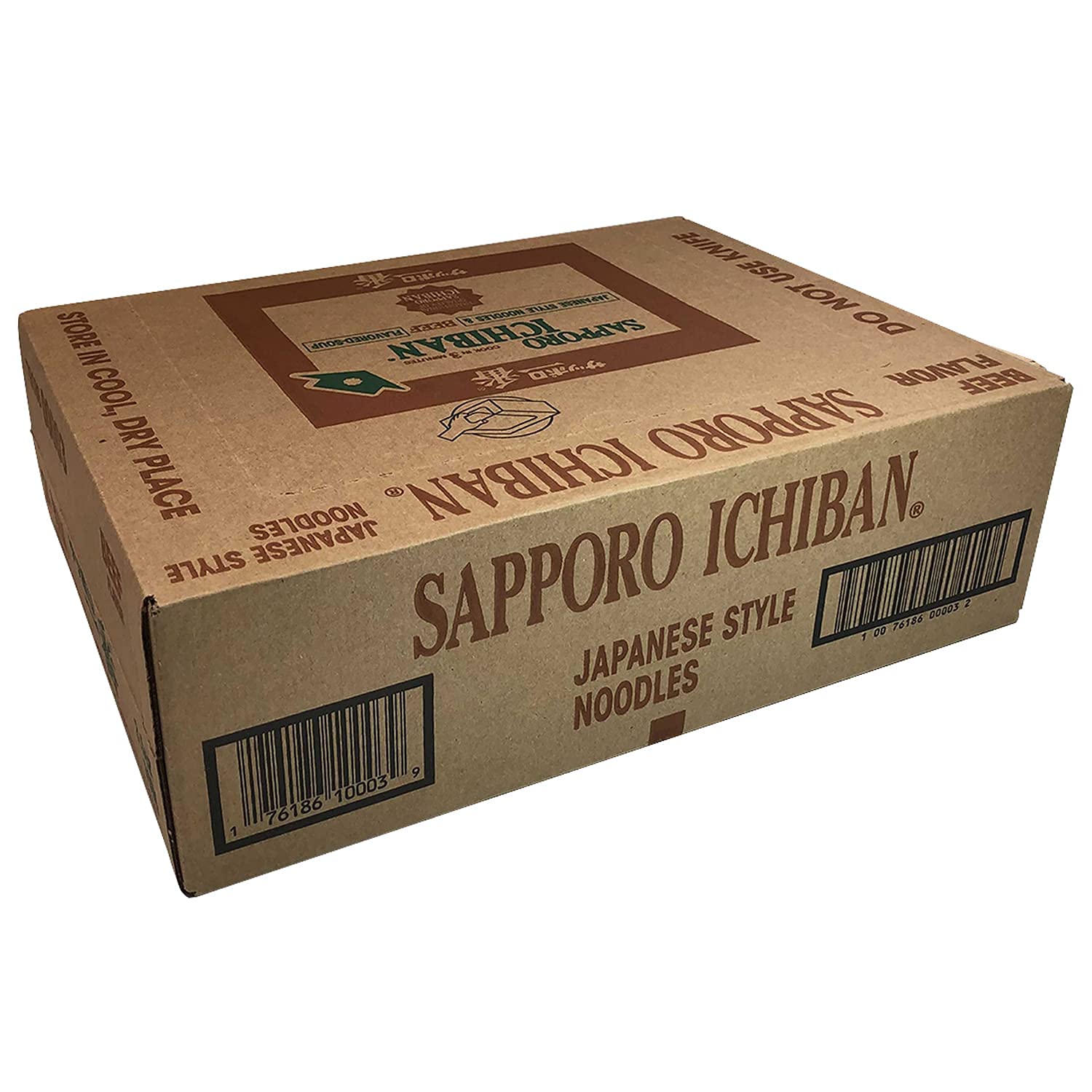 Seasoning packet detail with Sapporo Ichiban logo and rich broth aroma