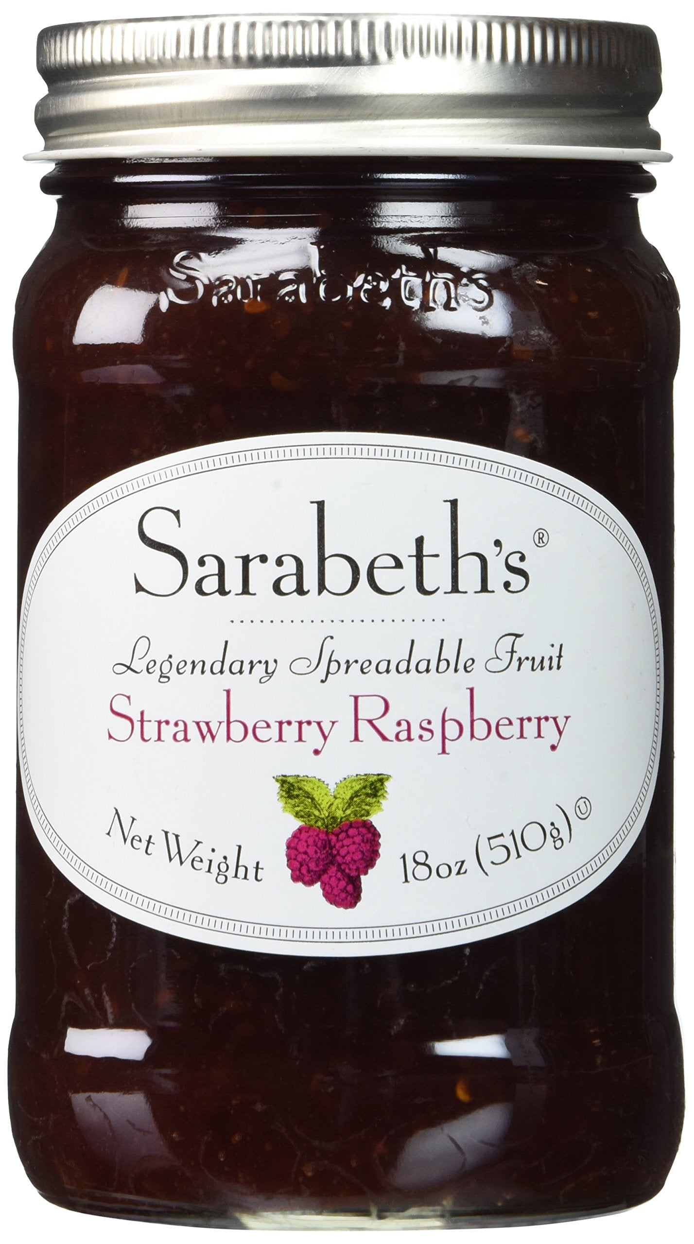 Sarabeth's front jar view showing label and vibrant berry color for flavorful spreads