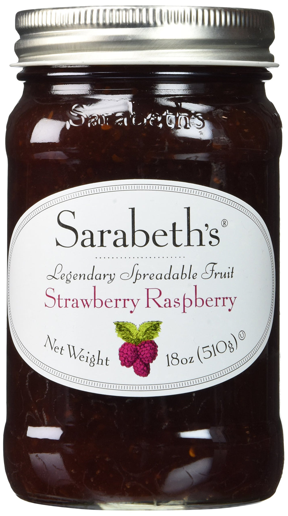 Sarabeth's front jar view showing label and vibrant berry color for flavorful spreads