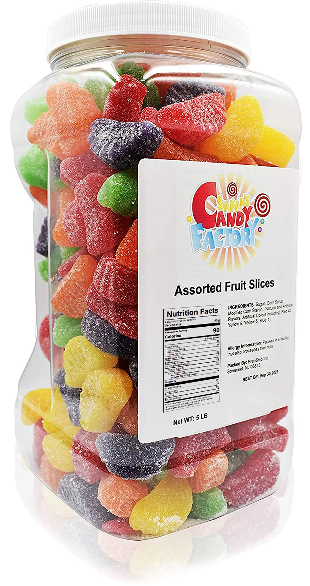 Sarah's Candy Factory close-up of chewy fruit slice texture highlighting soft bite