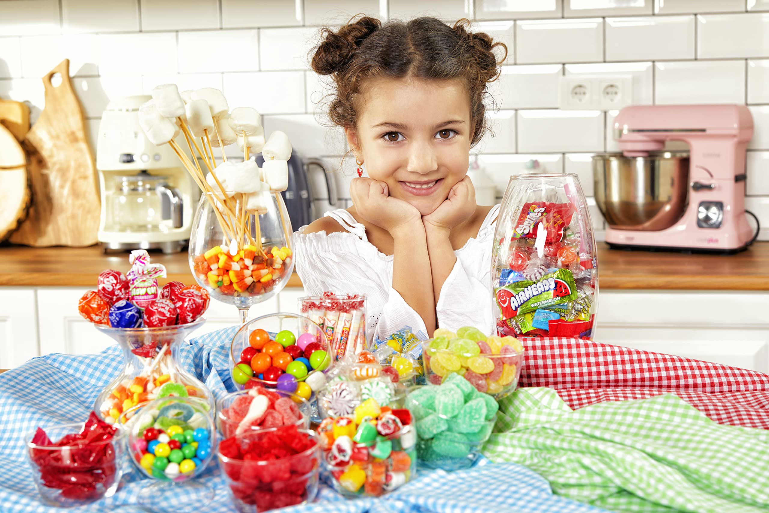 Sarah's Candy Factory label and ingredients panel showing repacked-in-USA transparency benefit