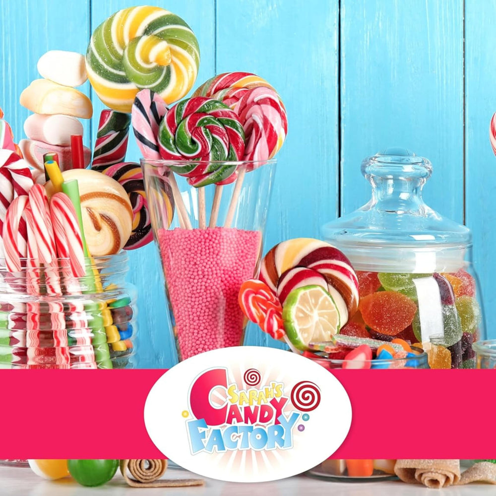 Sarah's Candy Factory party table with desserts decorated using the sprinkles
