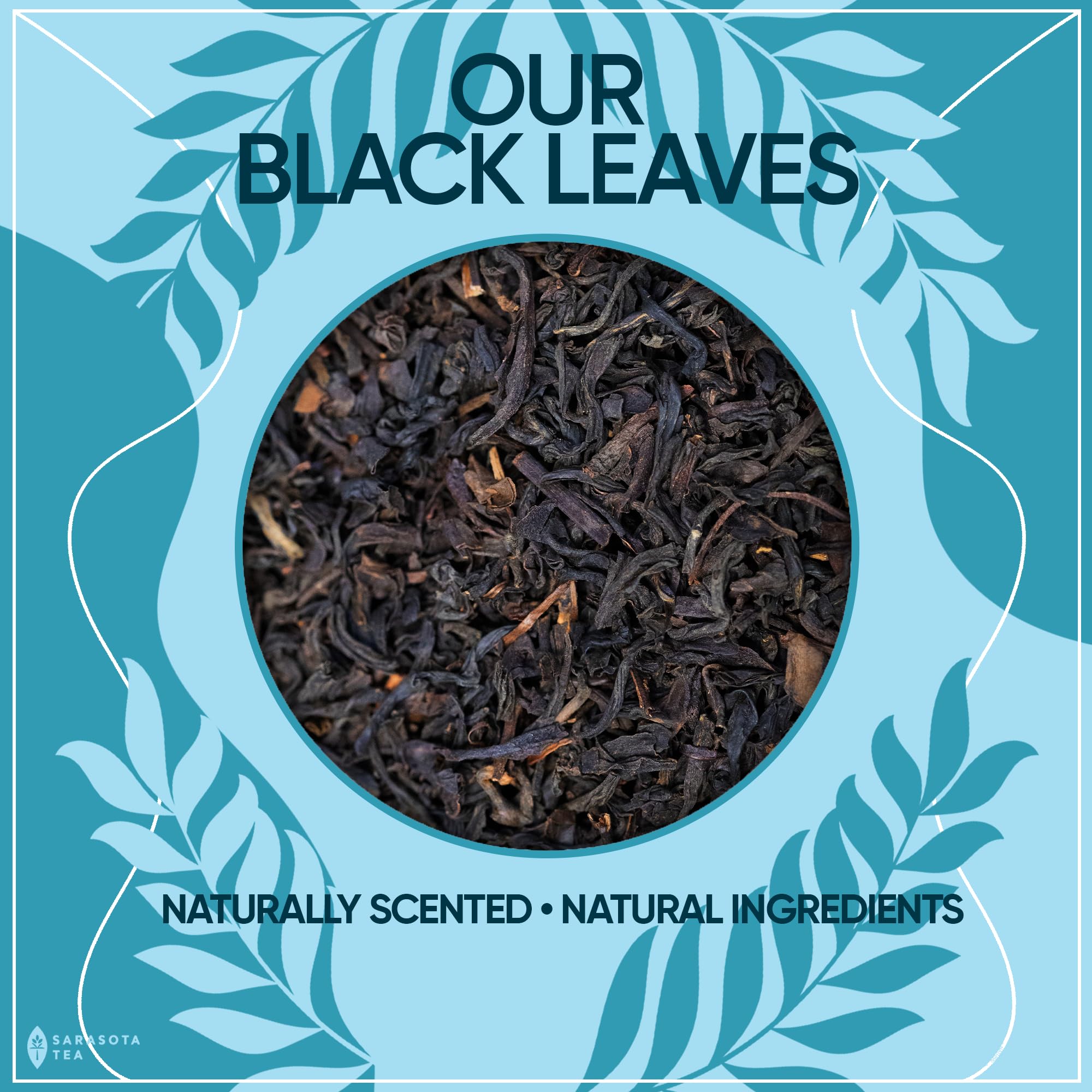 SARASOTA COFFEE & TEA CO. label detail showing USDA Organic seal and trust benefit