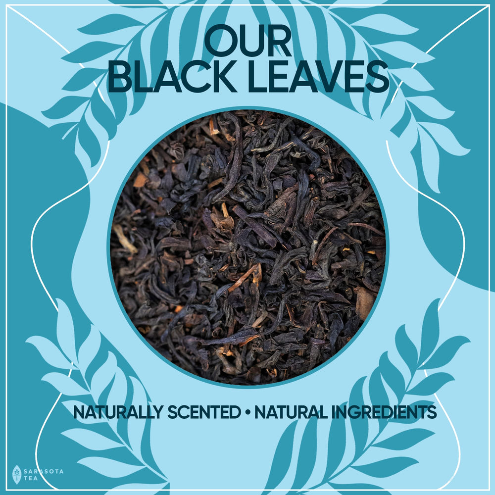 SARASOTA COFFEE & TEA CO. label detail showing USDA Organic seal and trust benefit