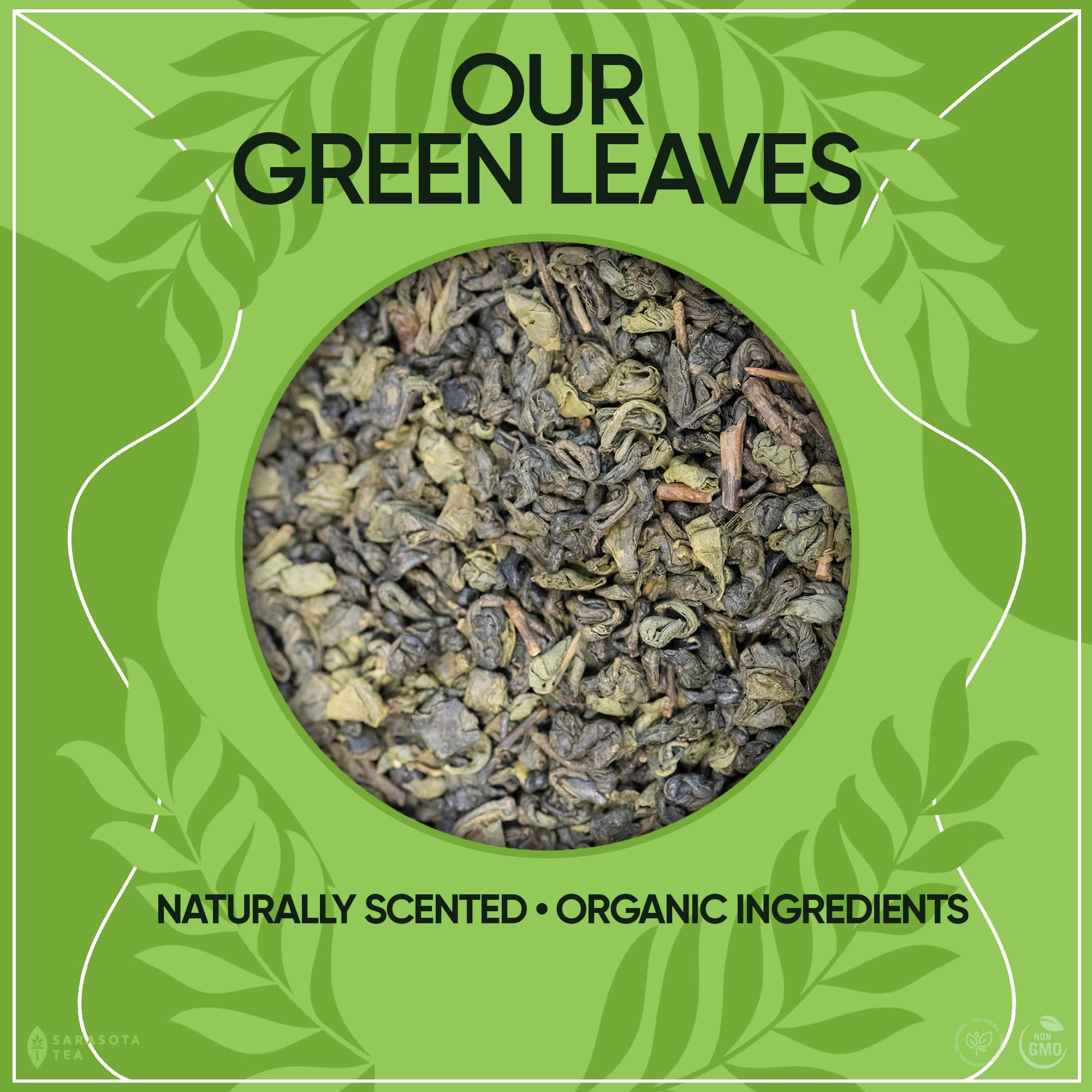 Sarasota Coffee & Tea Co. loose leaf stored in glass jar showing freshness preservation