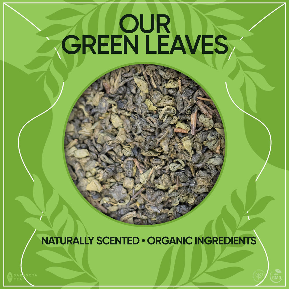 Sarasota Coffee & Tea Co. loose leaf stored in glass jar showing freshness preservation