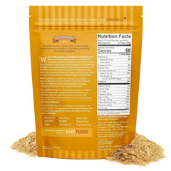 Close-up of Sari Foods flakes texture highlighting light, flaky consistency and nutrition