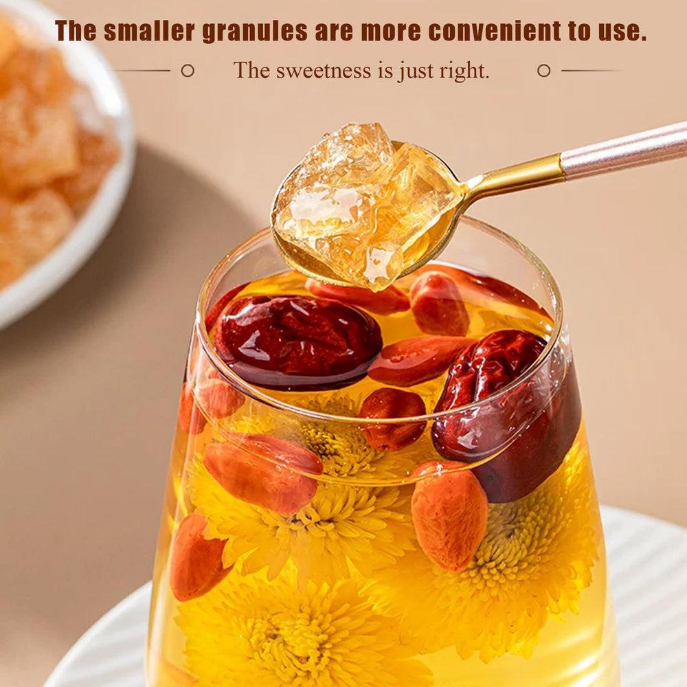 SATBIR crystals used to glaze an Asian dessert adding gentle sweetness and shine