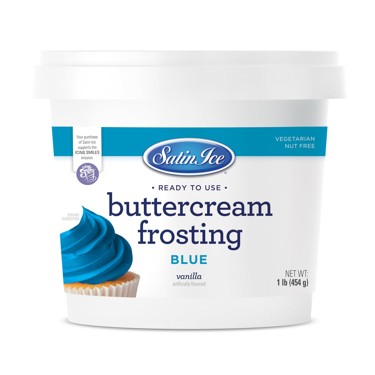Satin Ice 1lb pail front view shows professional packaging and easy storage benefit