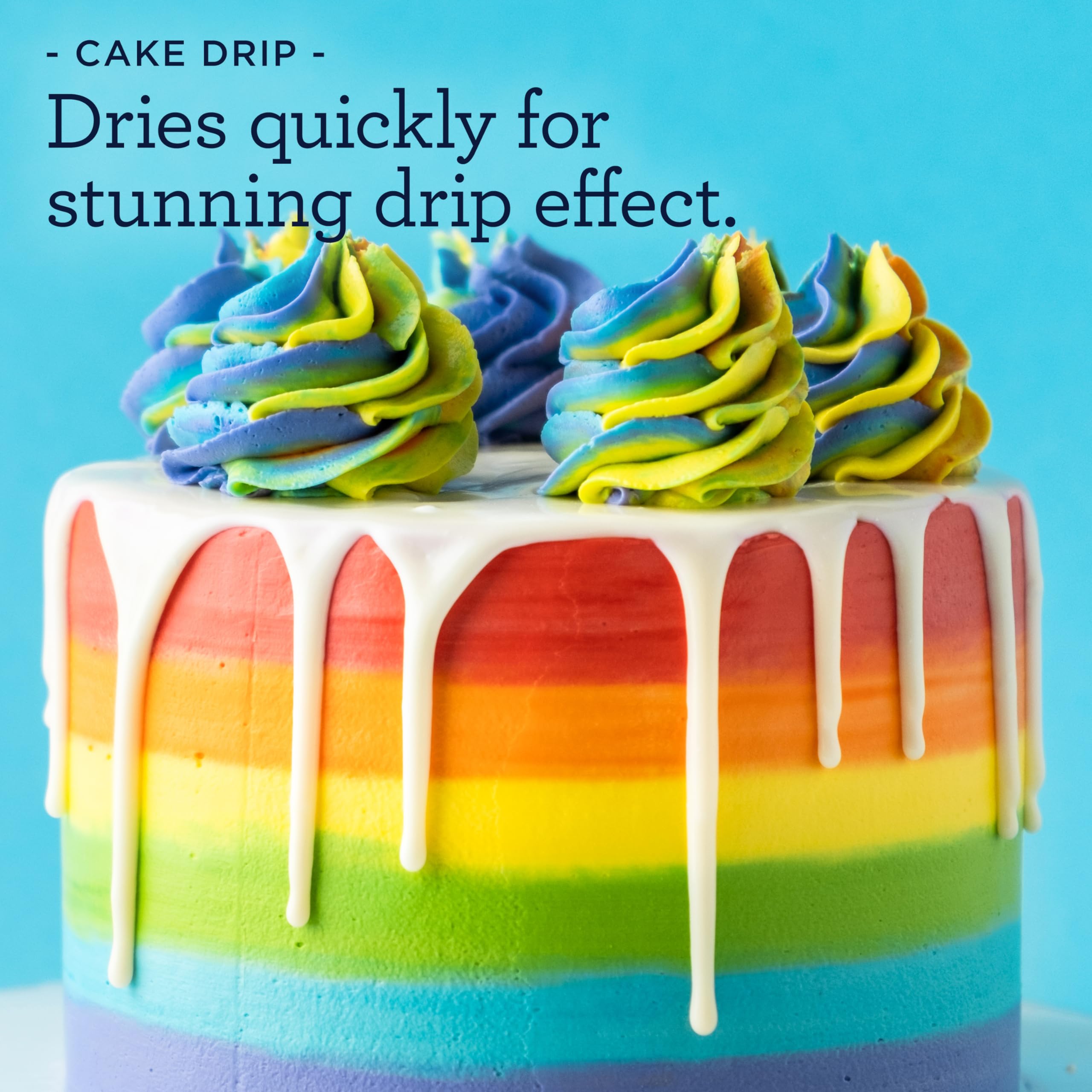 Satin Ice used to drizzle cupcakes adding vibrant color and quick finish benefit