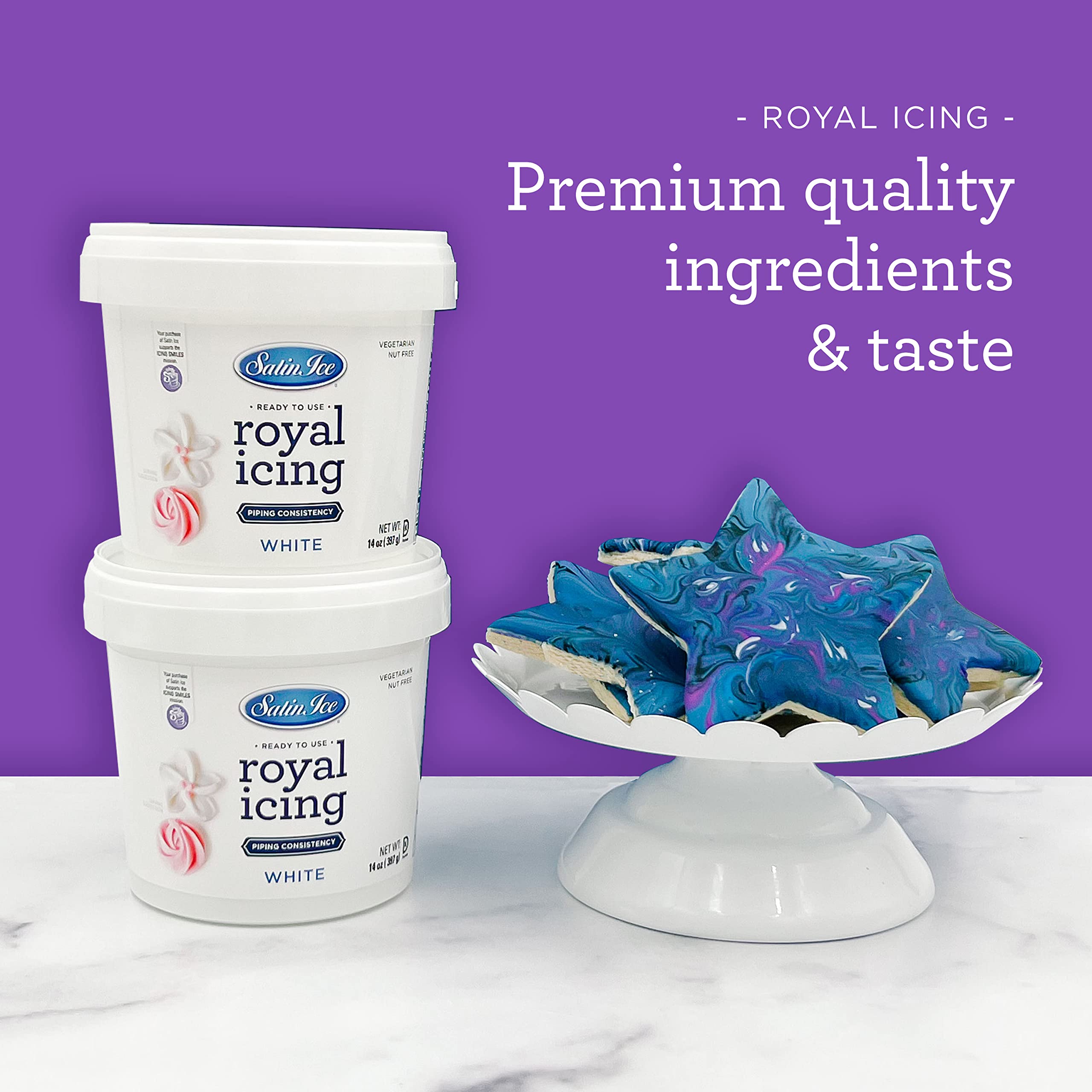Satin Ice next to ruler showing 14oz scale and ready-to-use convenience