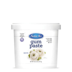 Satin Ice white pail front showing clean labeling and 2 pound size benefit