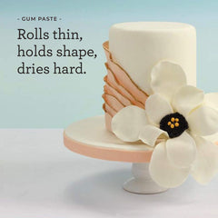 Satin Ice mixed with fondant for added strength and stable coverings benefit