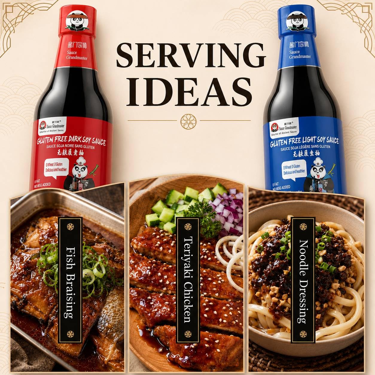 Sauce Grandmaster dark bottle front offering rich color benefit