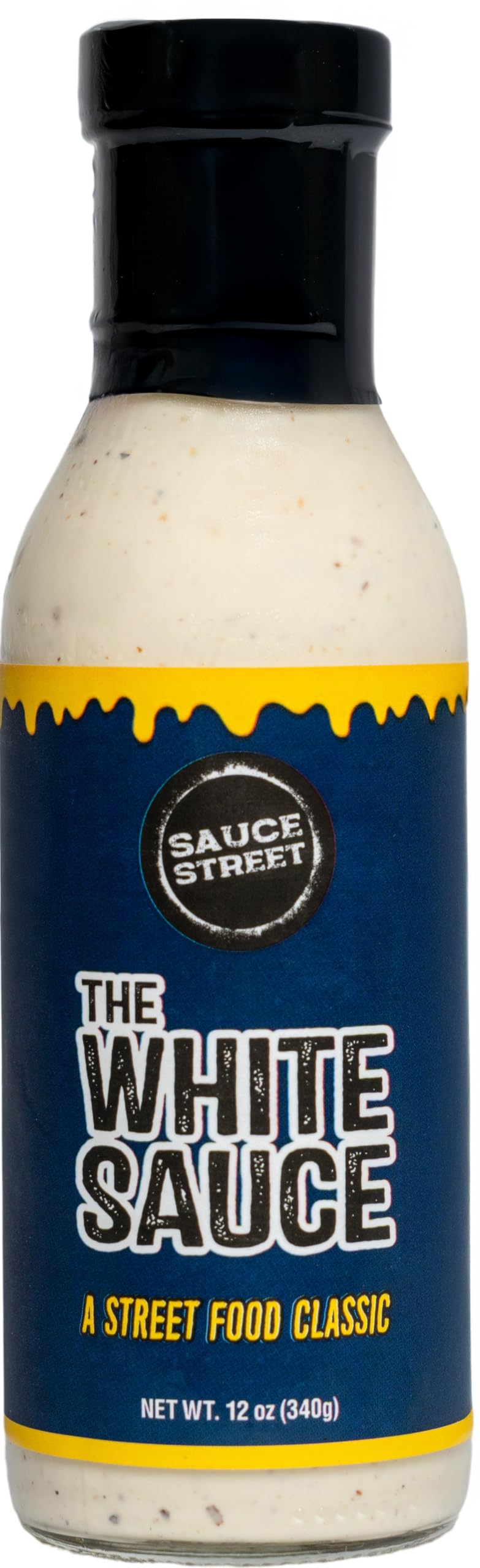 Sauce Street front bottle showing label and 12oz size benefit