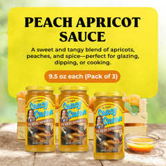 Close-up of Saucy Susan jar label highlighting brand and flavor for easy identification