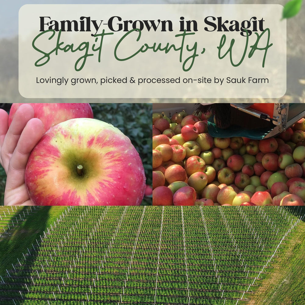 Sauk Farm label close-up showing USDA organic and Real Organic Project certification
