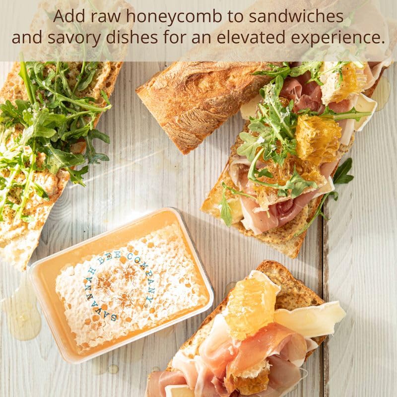 Savannah Bee Company honeycomb drizzled on toast adding natural sweetness