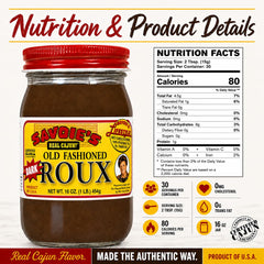 Savoie's open jar showing smooth dark roux texture and easy scooping benefit