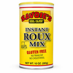 SAVOIE'S front packaging showing gluten free roux and quick use benefit