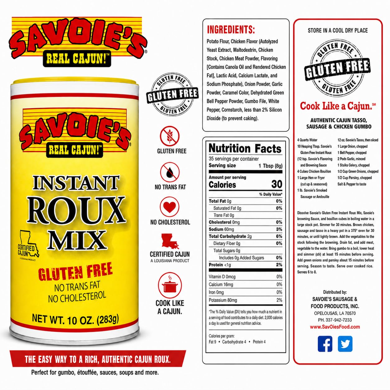 SAVOIE'S open jar close-up texture showing smooth instant roux benefits