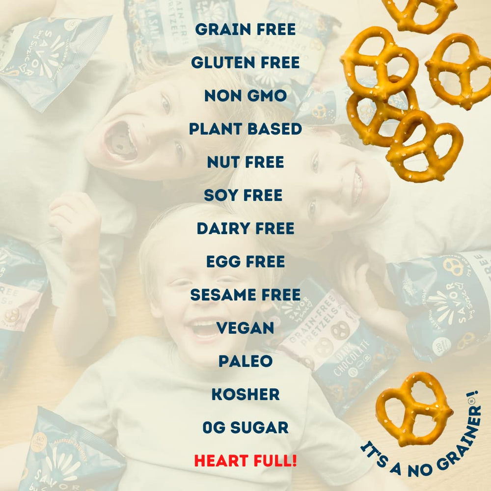Savor by Suzie detailed pretzel surface texture emphasizing crunchy bite and clean ingredients