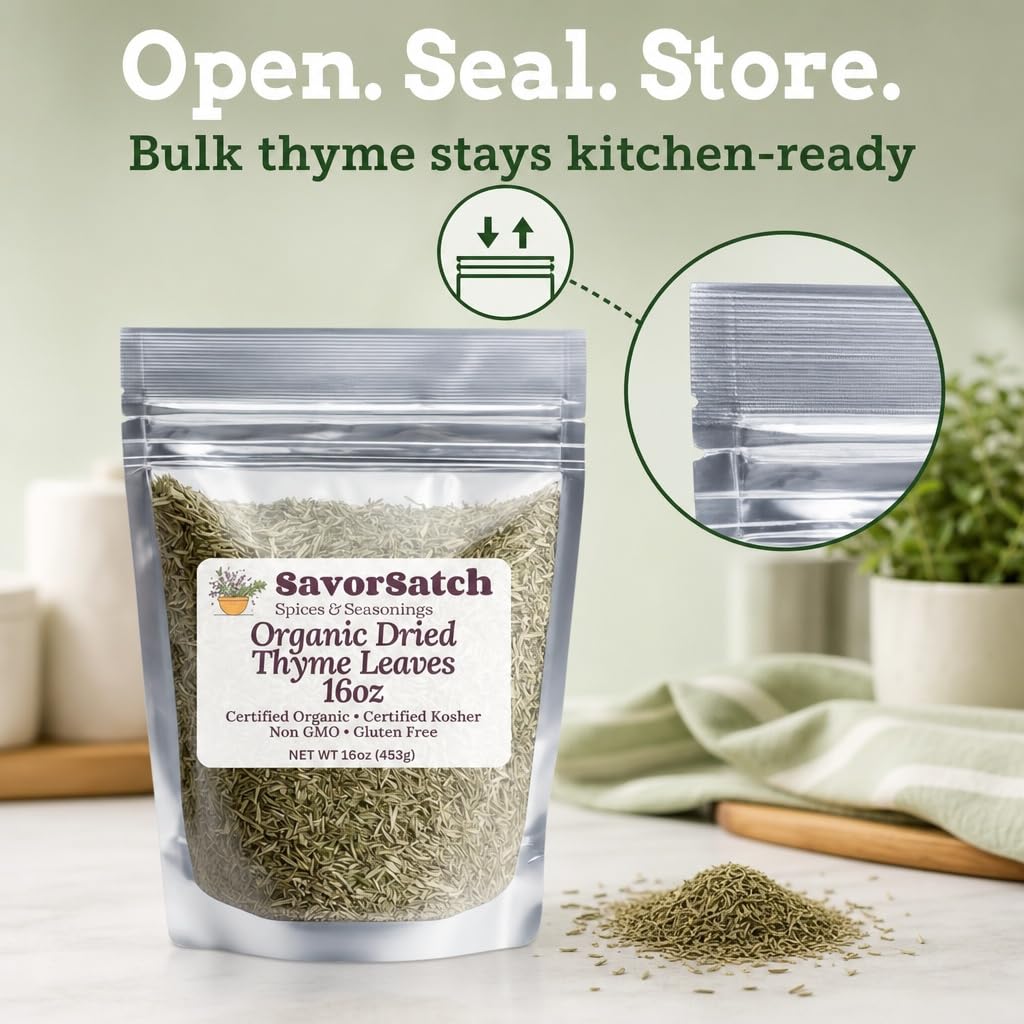 SavorSatch one-pound pouch beside scale showing bulk value