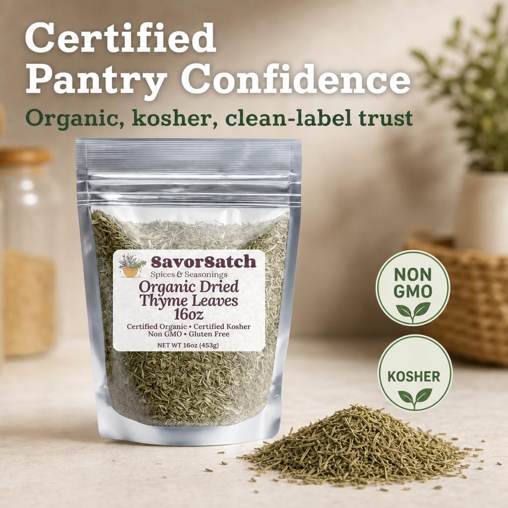 SavorSatch thyme added to simmering pot enhancing savory flavor