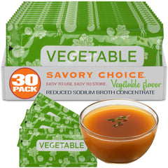 SAVORY CHOICE front packaging showing 30 packets and benefits