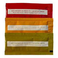 SAVORY CHOICE open pouch with powder visible for quick, portioned broth