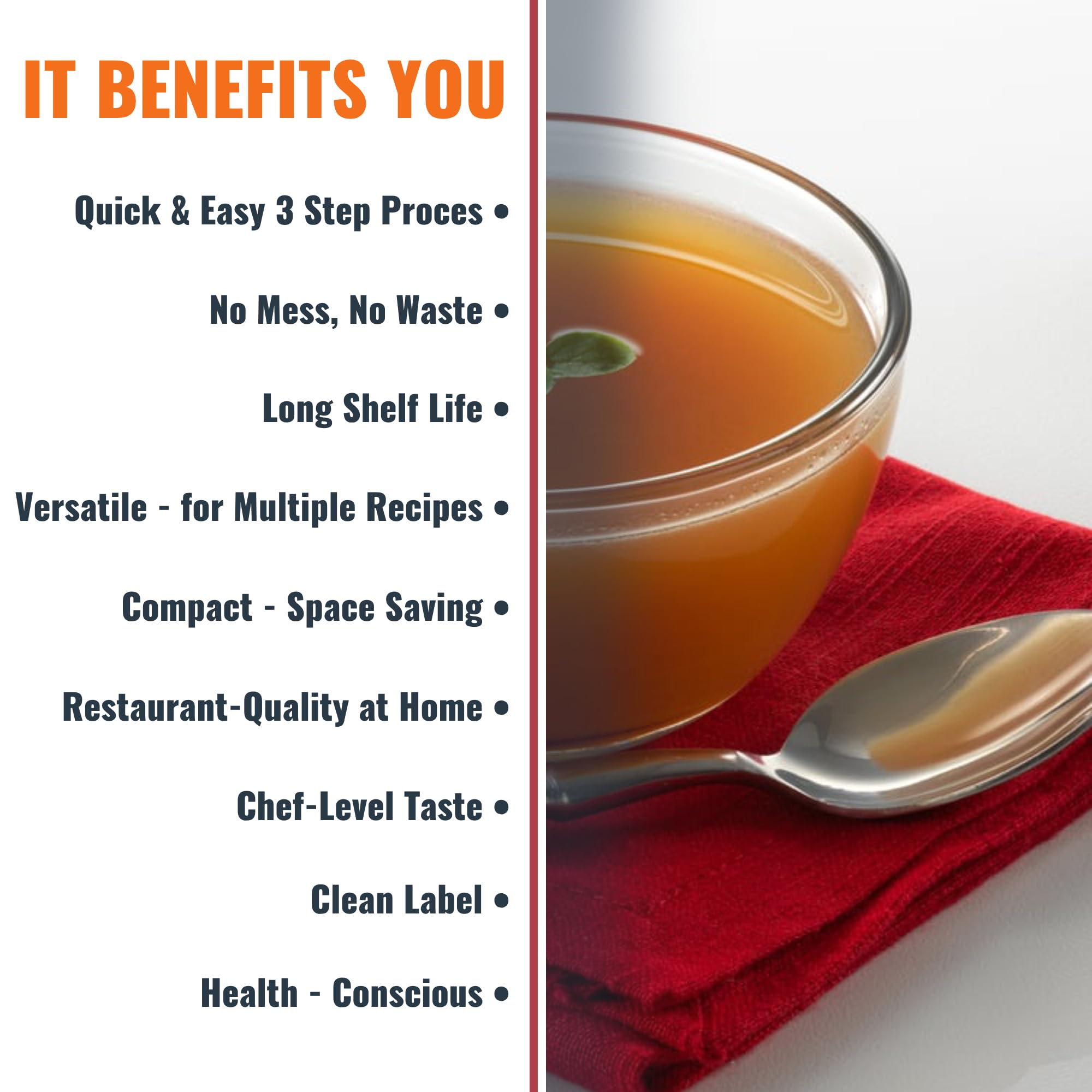 SAVORY CHOICE concentrate dissolved in a pan making a glossy sauce to enhance dishes