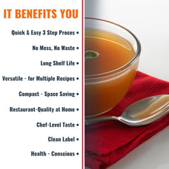 SAVORY CHOICE concentrate dissolved in a pan making a glossy sauce to enhance dishes