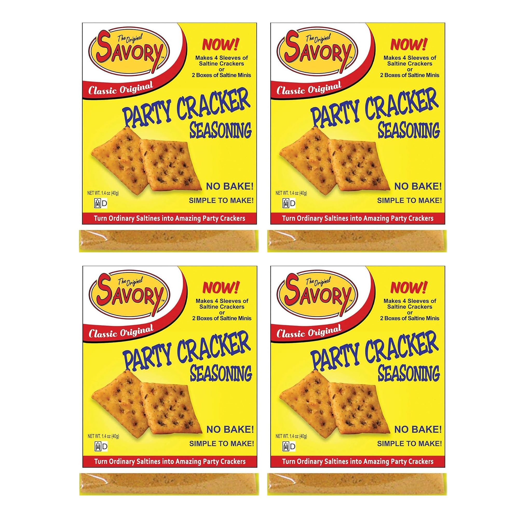 Savory Fine Foods front packaging showing four original packets and convenience