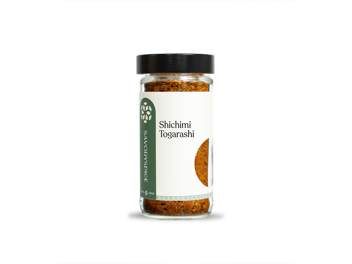 Savory Spice jar front view showing label and 2.4 oz packaging benefit