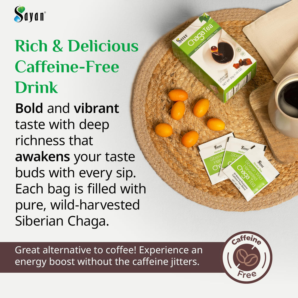 Sayan tea bag close-up displaying mesh and blend for easy steeping benefit