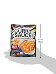 Close-up of S&B curry sauce with visible potato carrot onion chunks, rich texture for hearty meals
