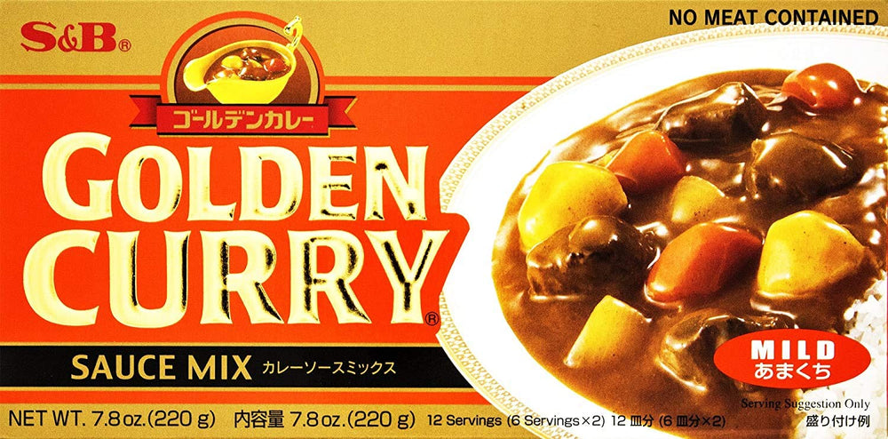 S&B golden curry front packaging showing mild mix and quick flavorful dinners