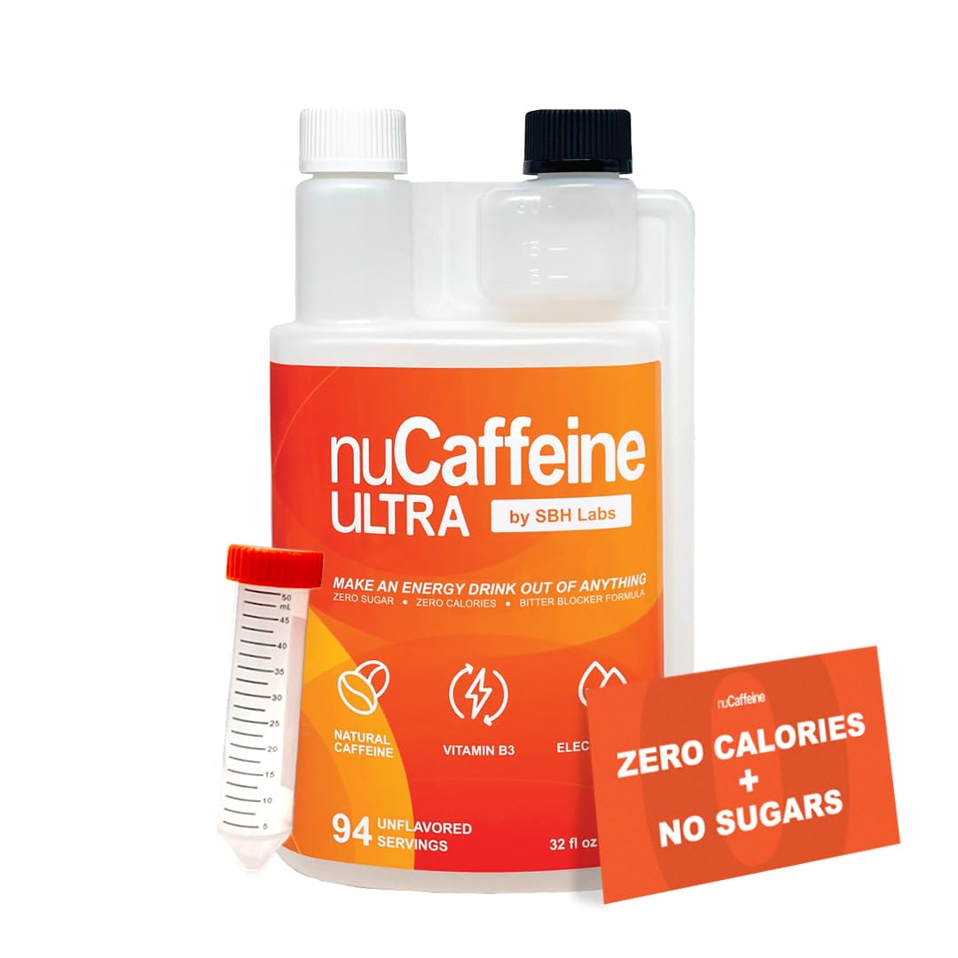 SBH Labs nuCaffeine Ultra front packaging showing product benefits