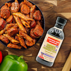 SBO SOUTHERN BOYZ basting ribs with sauce to add color and flavor