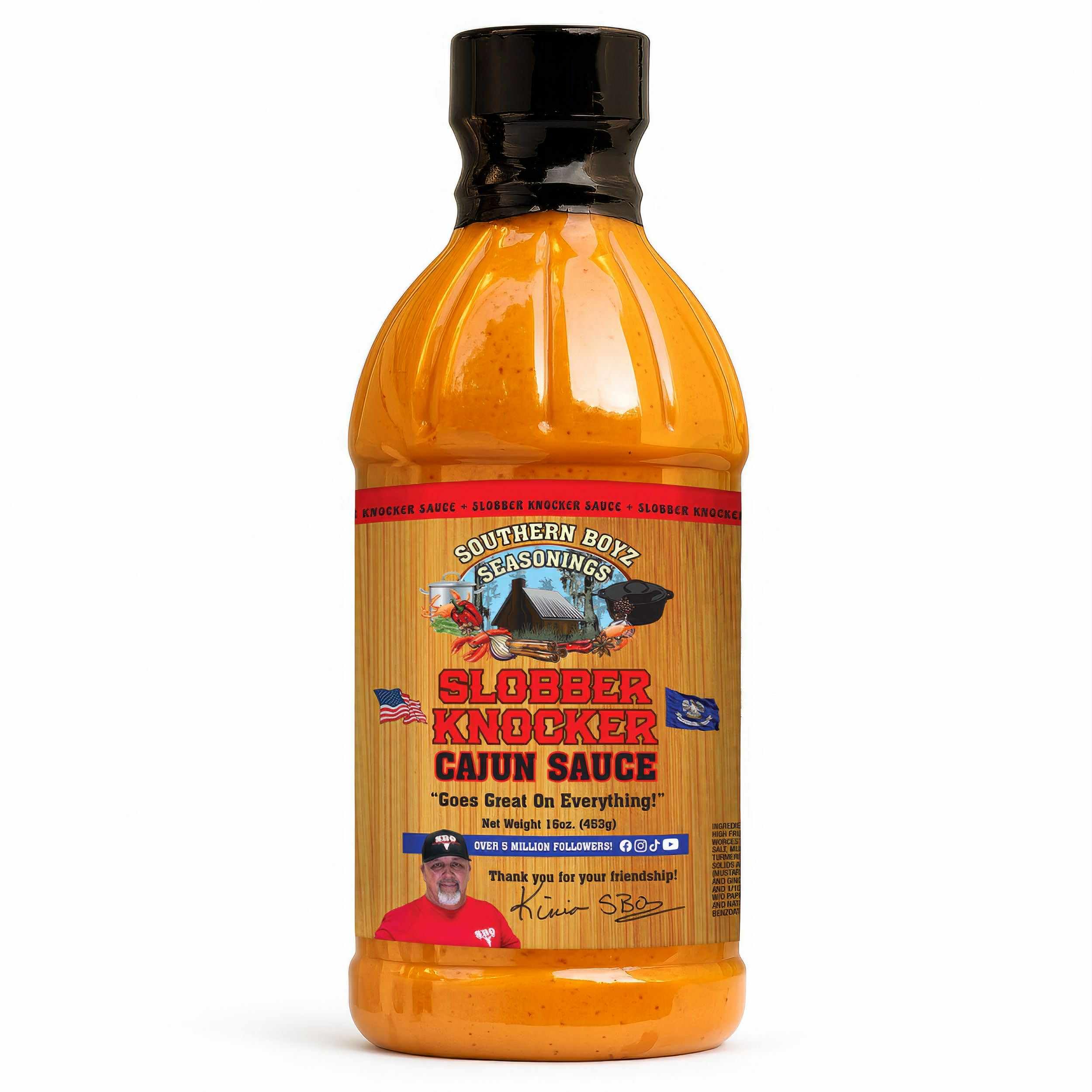 SBO Southern Boyz front label showing bold Cajun branding and product name