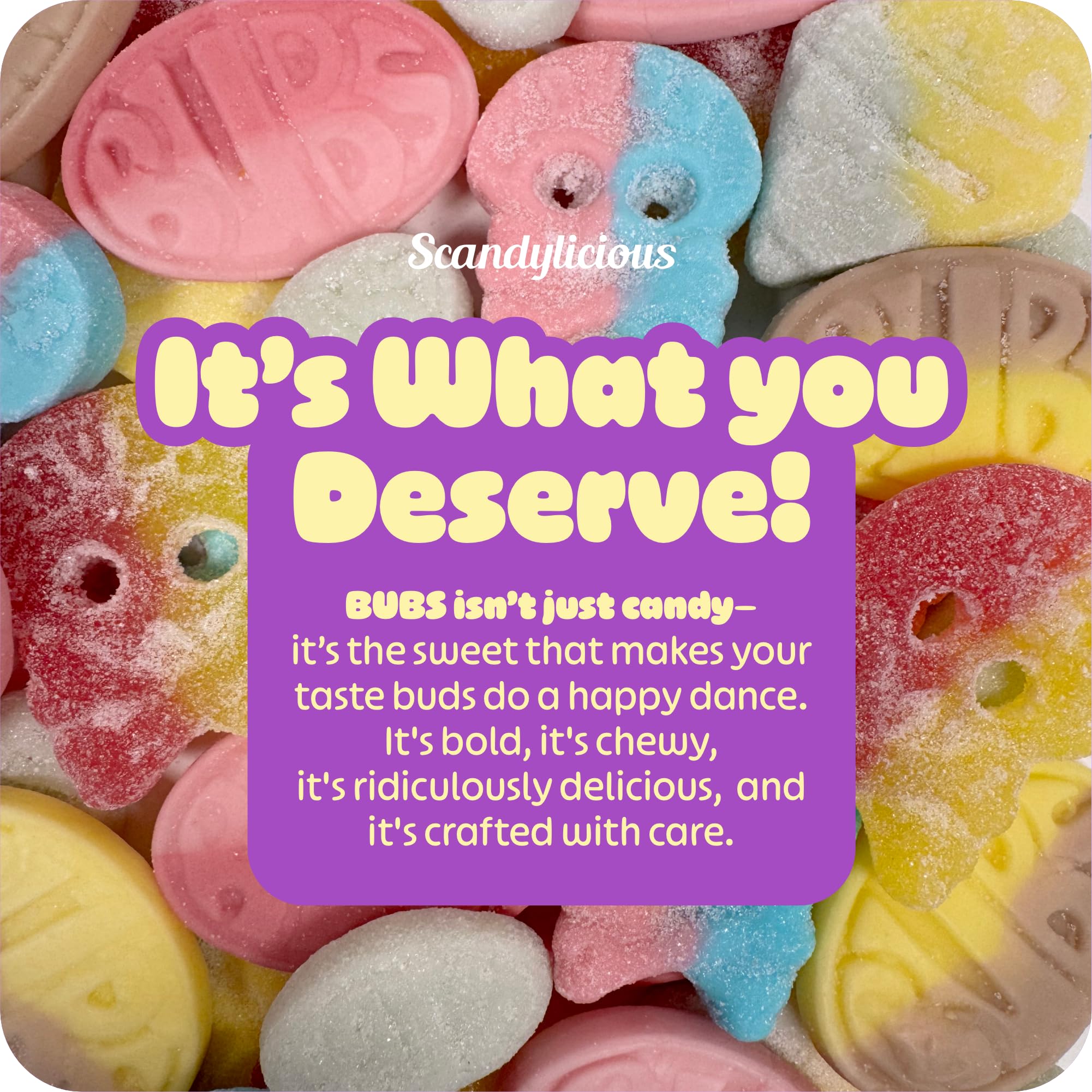 Scandylicious mixed candies in a bowl for parties, colorful display and sharing