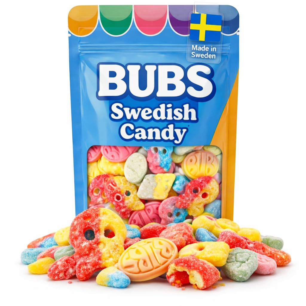 Scandylicious front packaging showing assorted Swedish candy, attractive for gifting