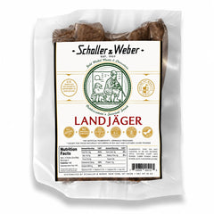 Schaller & Weber front packaging showing authentic Alpine-style landjäger and convenience