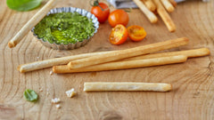 Three Schär 50 g breadsticks packs grouped to show bundle quantity and portability